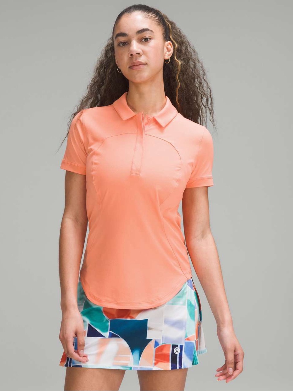 Lululemon Women’s Quick Dry Short Sleeve Polo Shirt Size 10 Style# W3EZTS